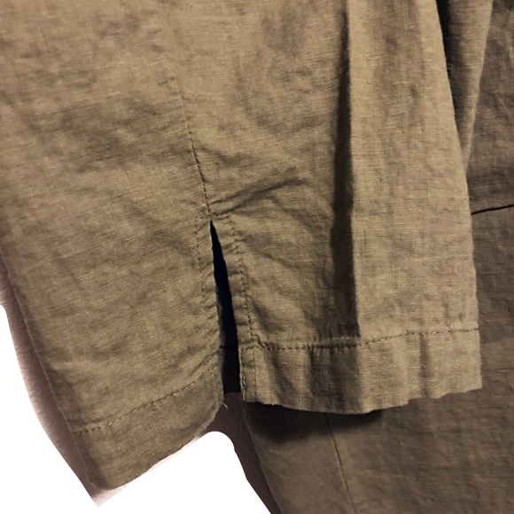 DONATED Pants-Linen Blend, Cropped with side slits - Picture 3 of 8